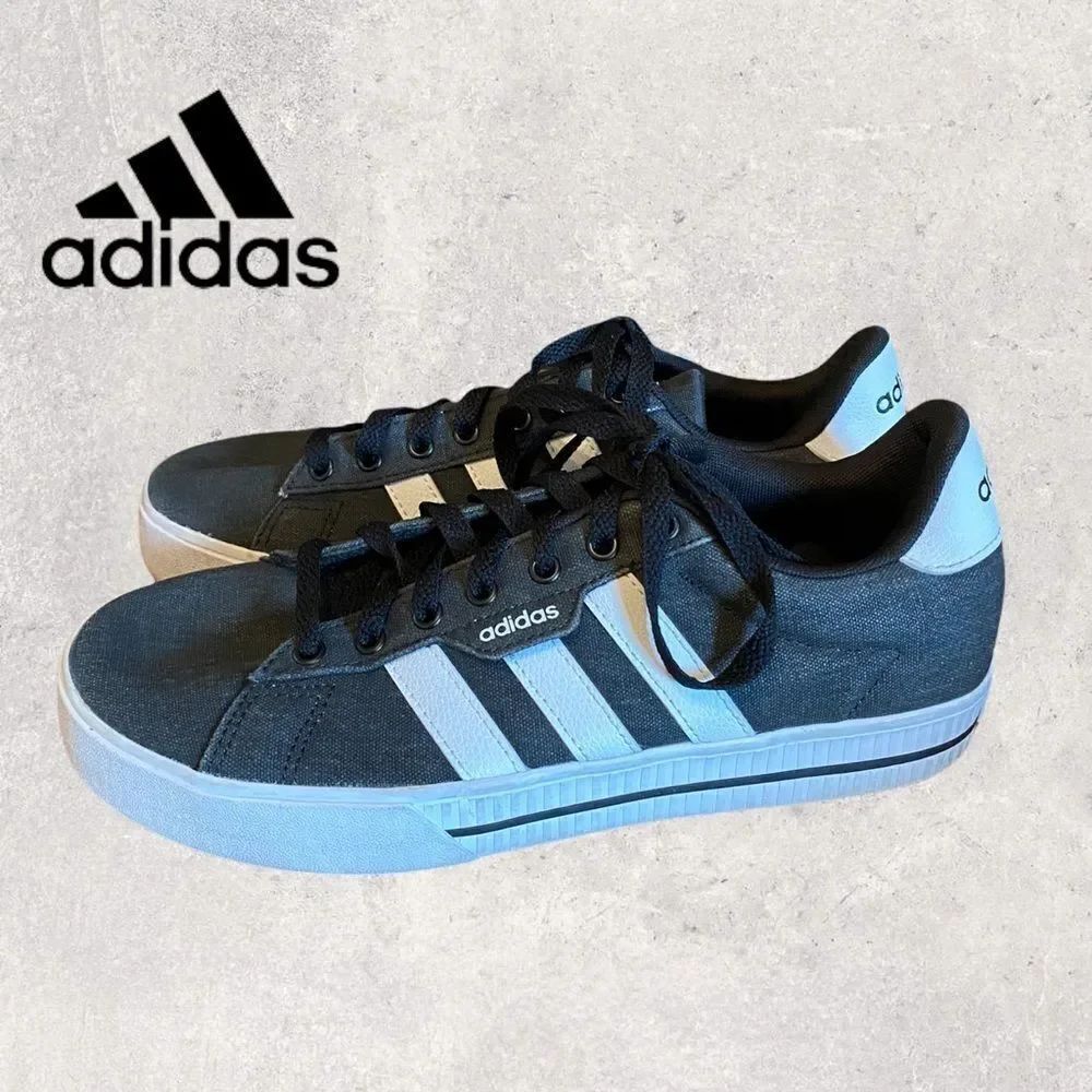 Adidas Men's Daily 3.0 Core Black Cloud White Sneakers 7.5